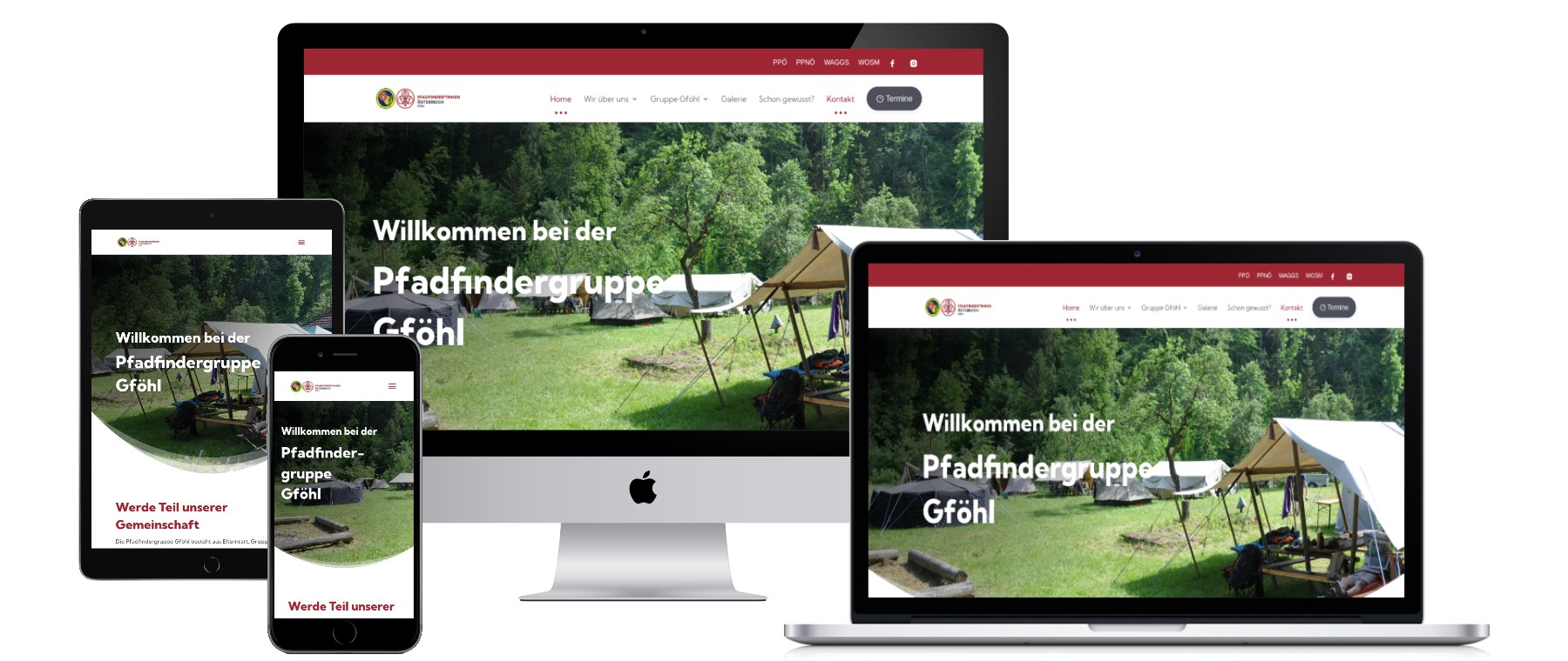 Website Relaunch Pfadfindergruppe Gföhl